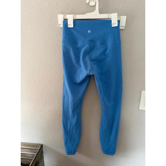 Lululemon Wunder Train High-Rise Tight 25in Blue Nile size 6. GUC. $98 retail - Picture 1 of 6